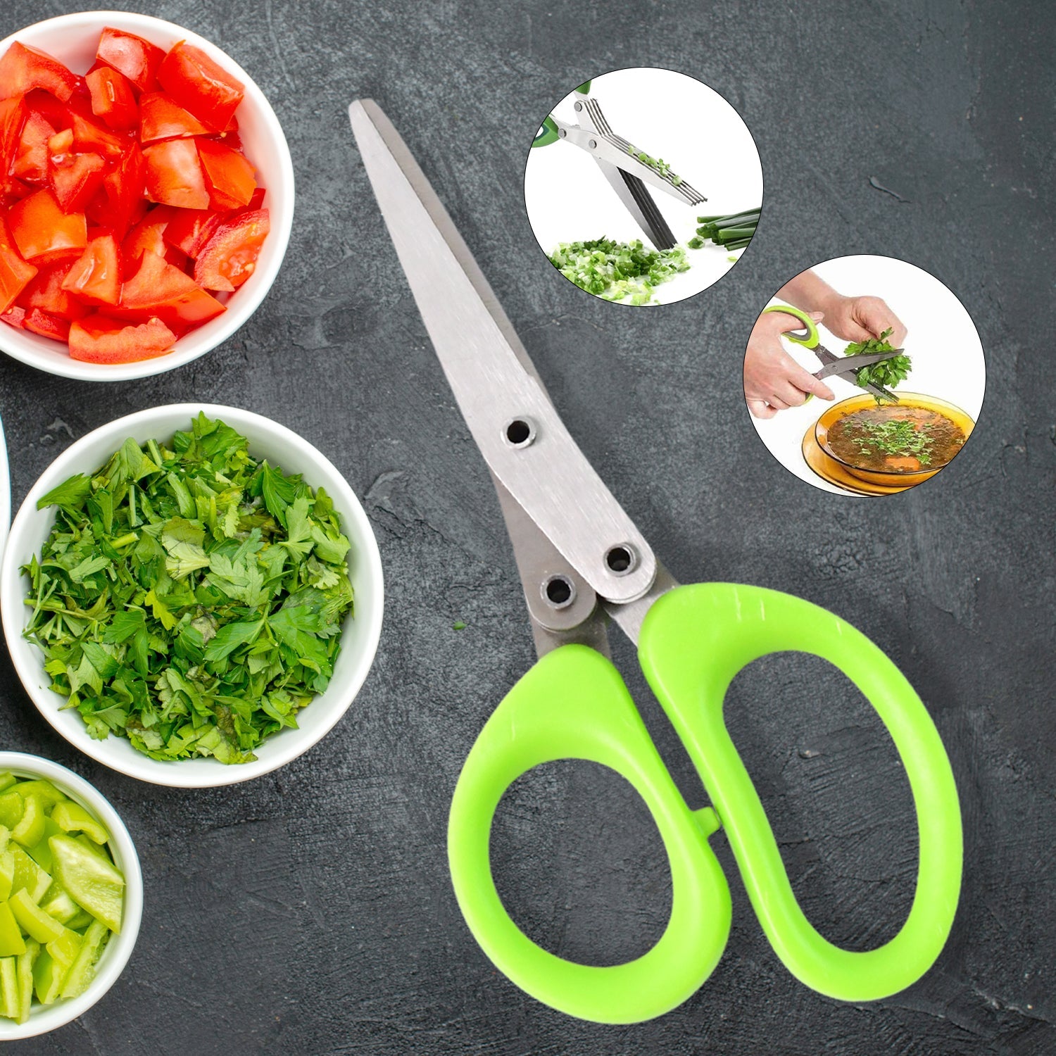 Premium 5 Blade Multipurpose Herb Scissors (1 Pc) Premium 5 Blade Multipurpose Herb Scissors (1 Pc)